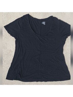 Black Pocket Short Sleeved T-Shirt Size Large